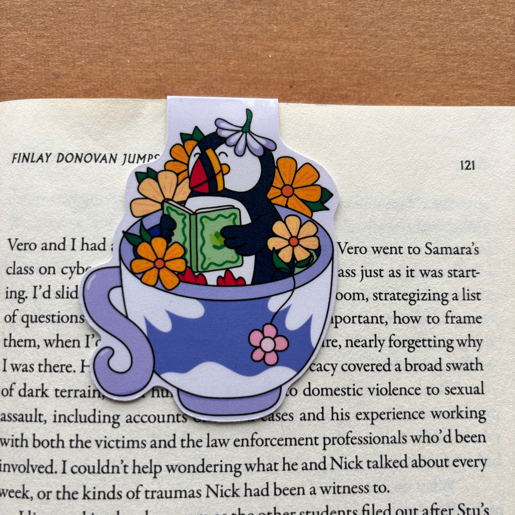 Puffin Reading Magnetic Bookmark