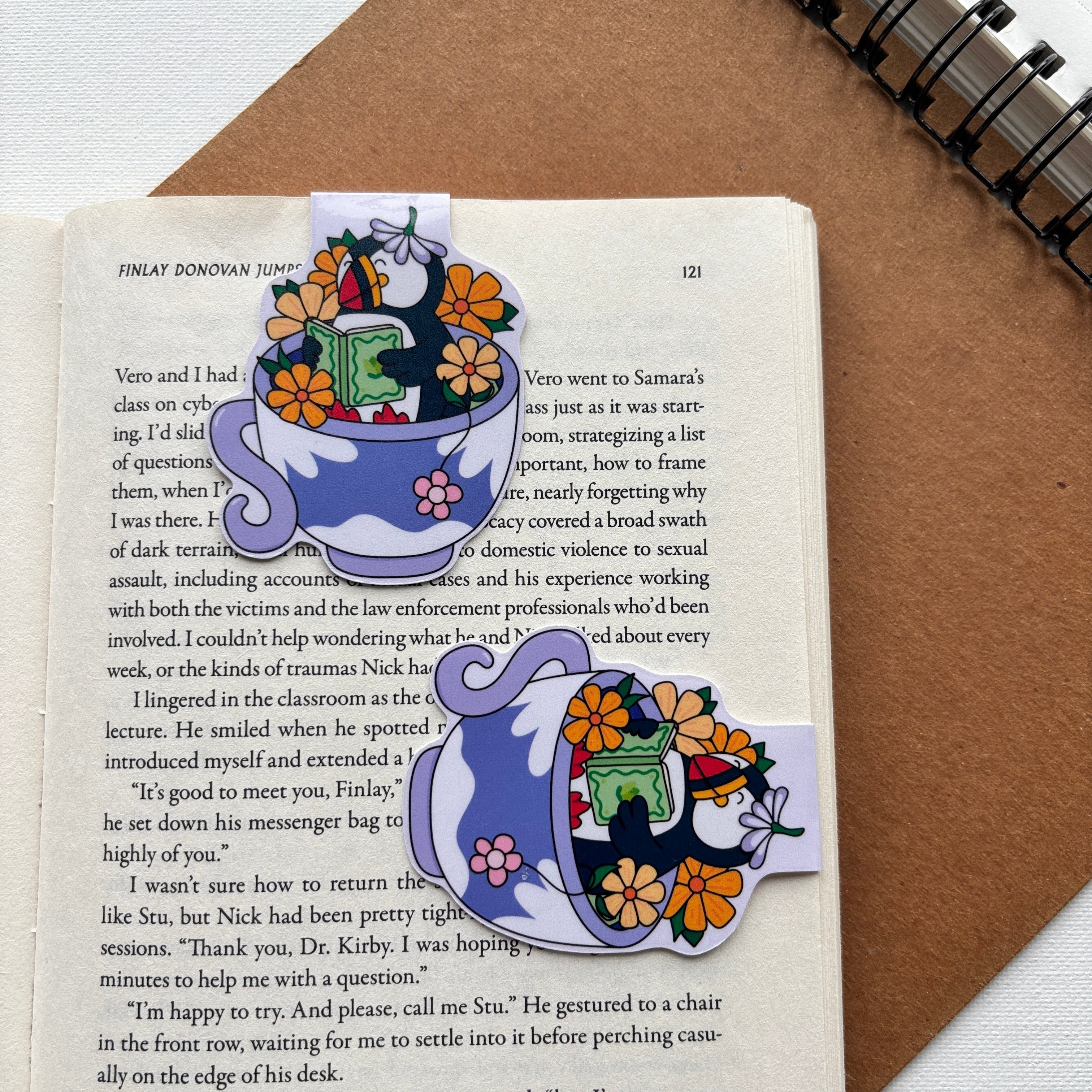 Puffin Reading Magnetic Bookmark