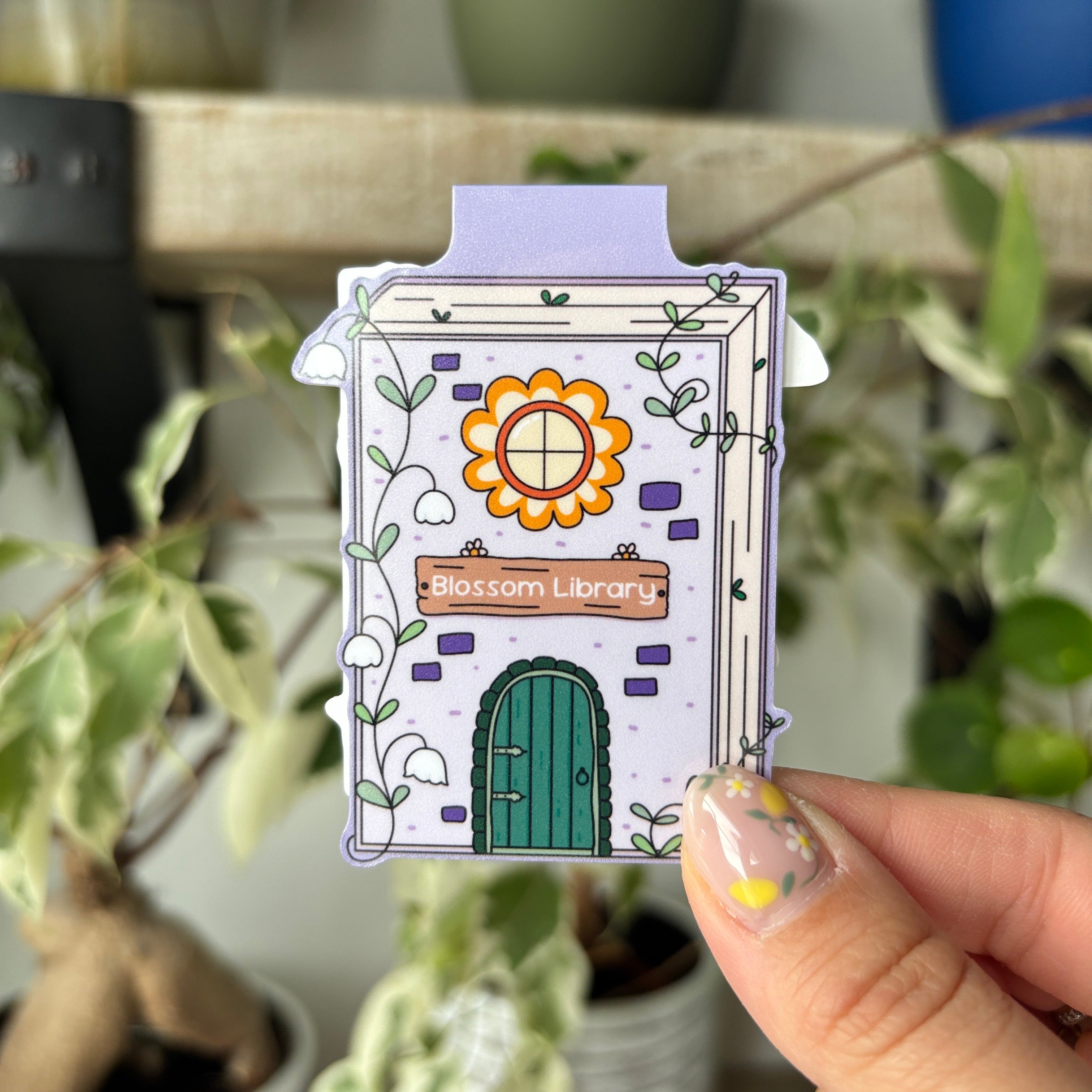 Blossom Library Magnetic Bookmark