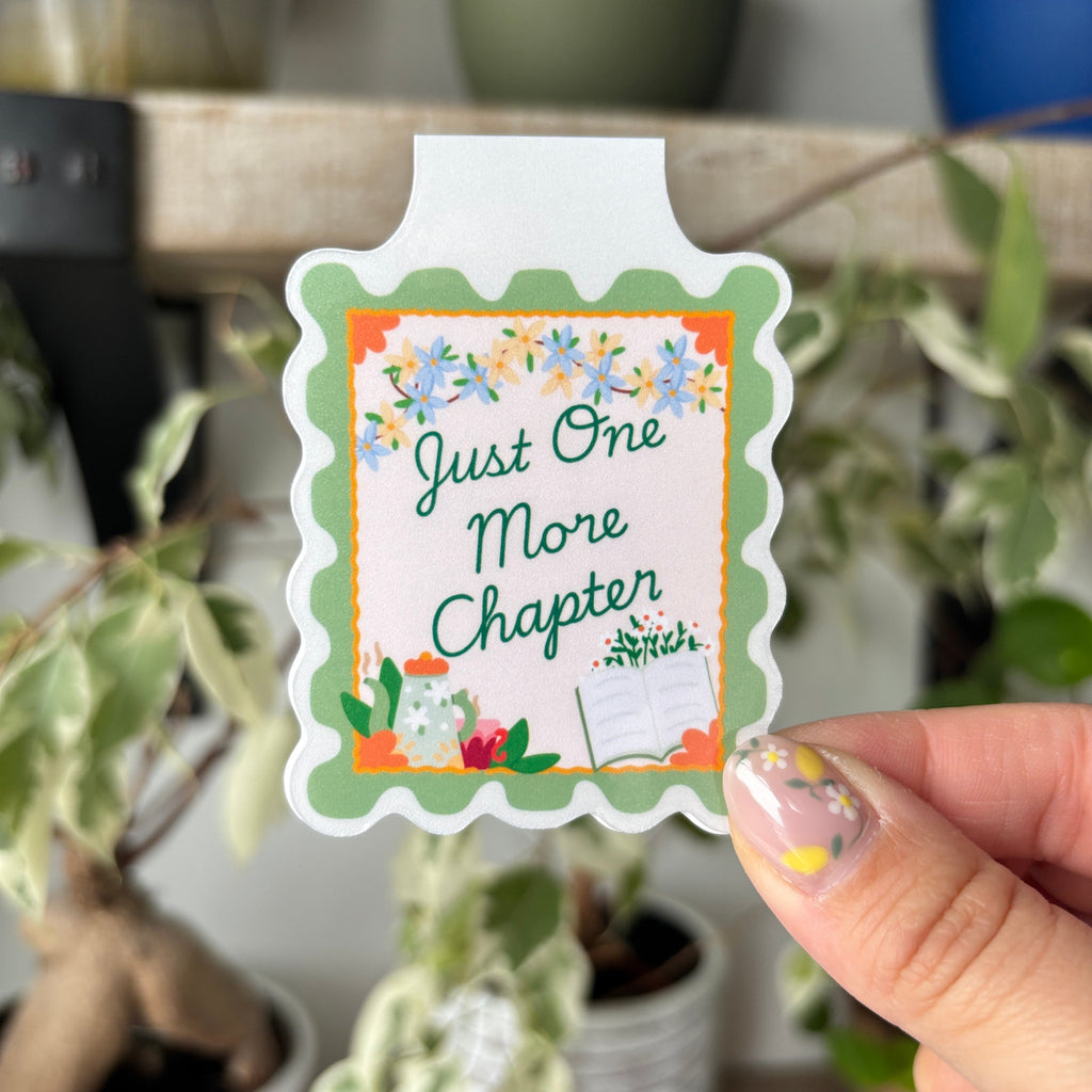 Just One More Chapter Stamp Magnetic Bookmark