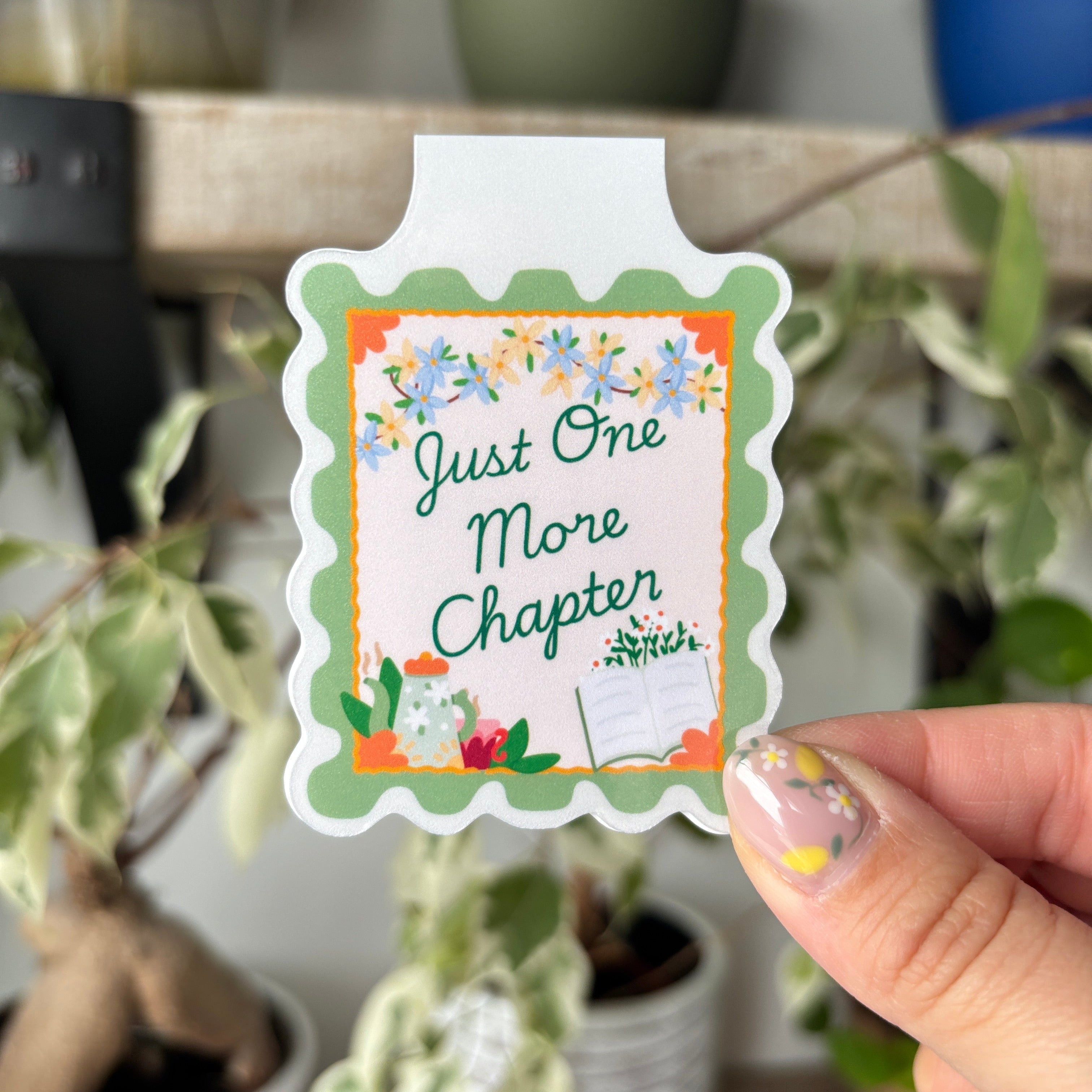 Just One More Chapter Stamp Magnetic Bookmark