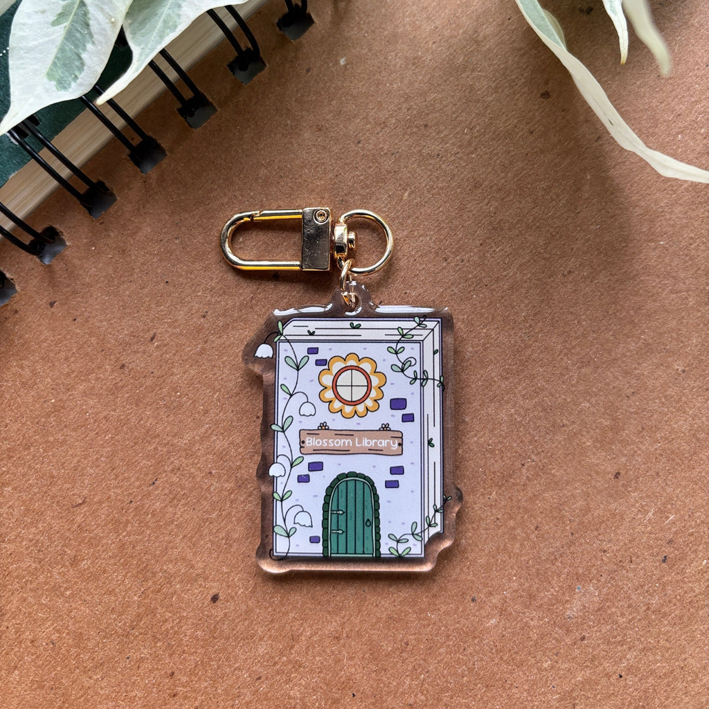 Blossom Library Acrylic Keychain