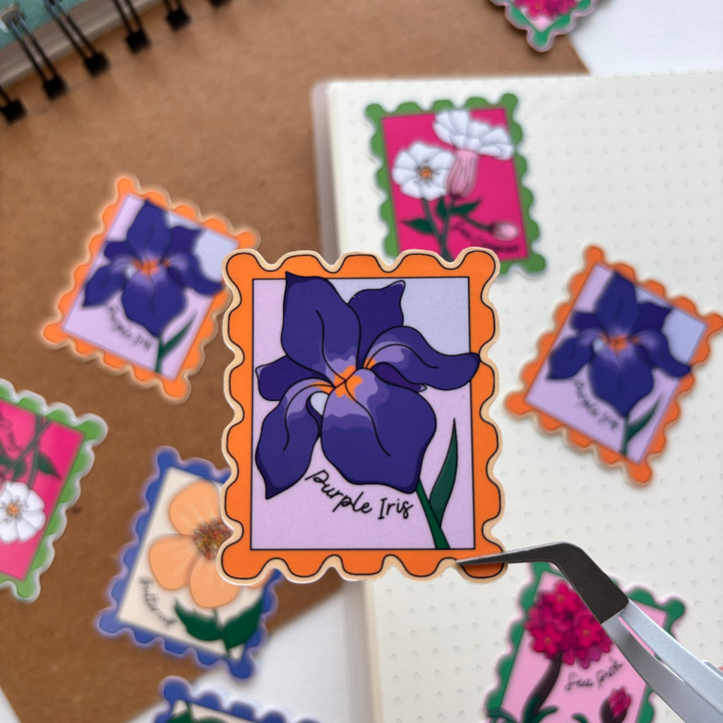 Coastal Flower Stamps Sticker Pack