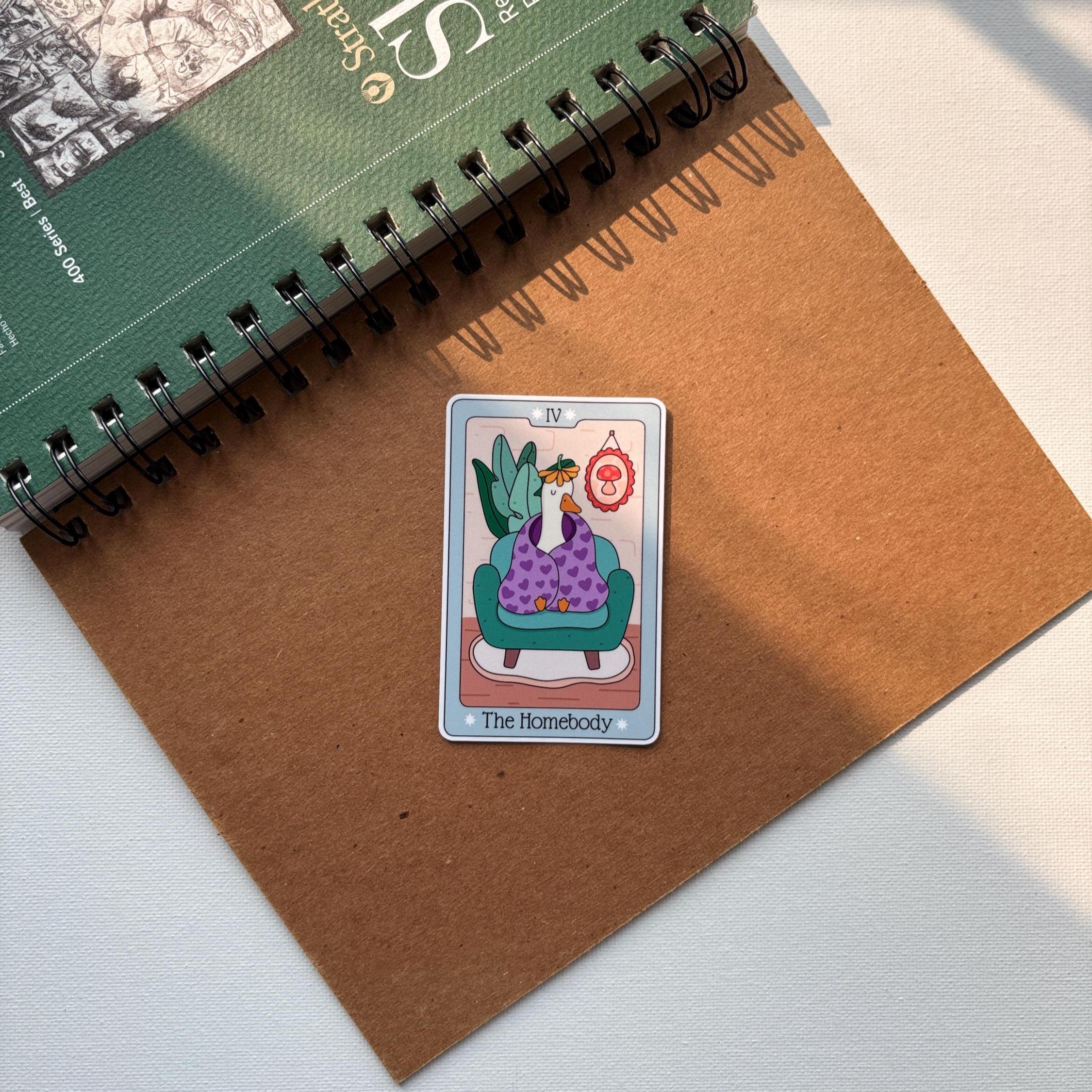 Homebody Tarot Card Vinyl Sticker