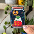 Cute Ghosty Frog in a Jar Vinyl Sticker