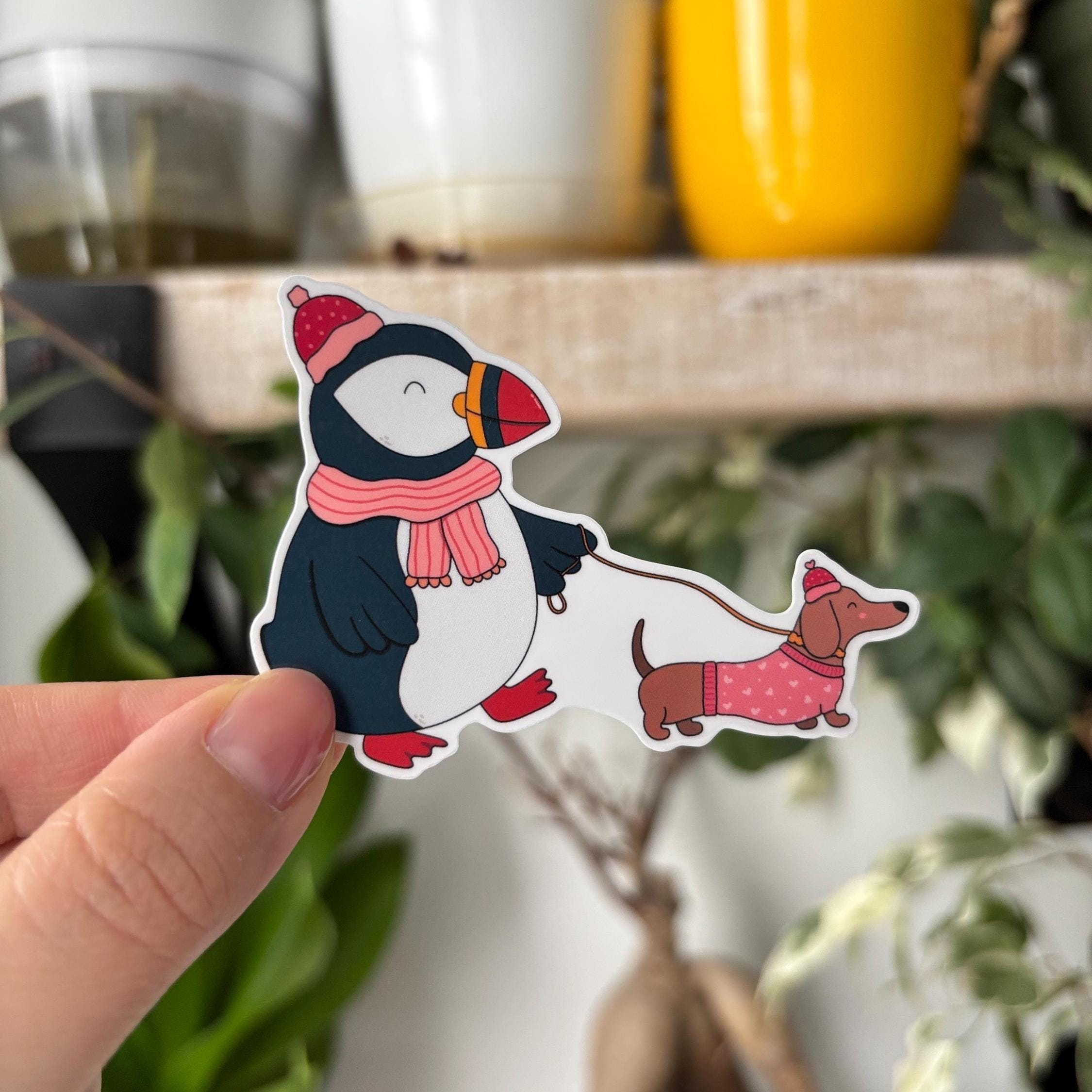 Puffin & Daschhund Vinyl Sticker
