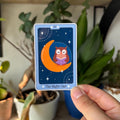 Night Owl Tarot Card Vinyl Sticker