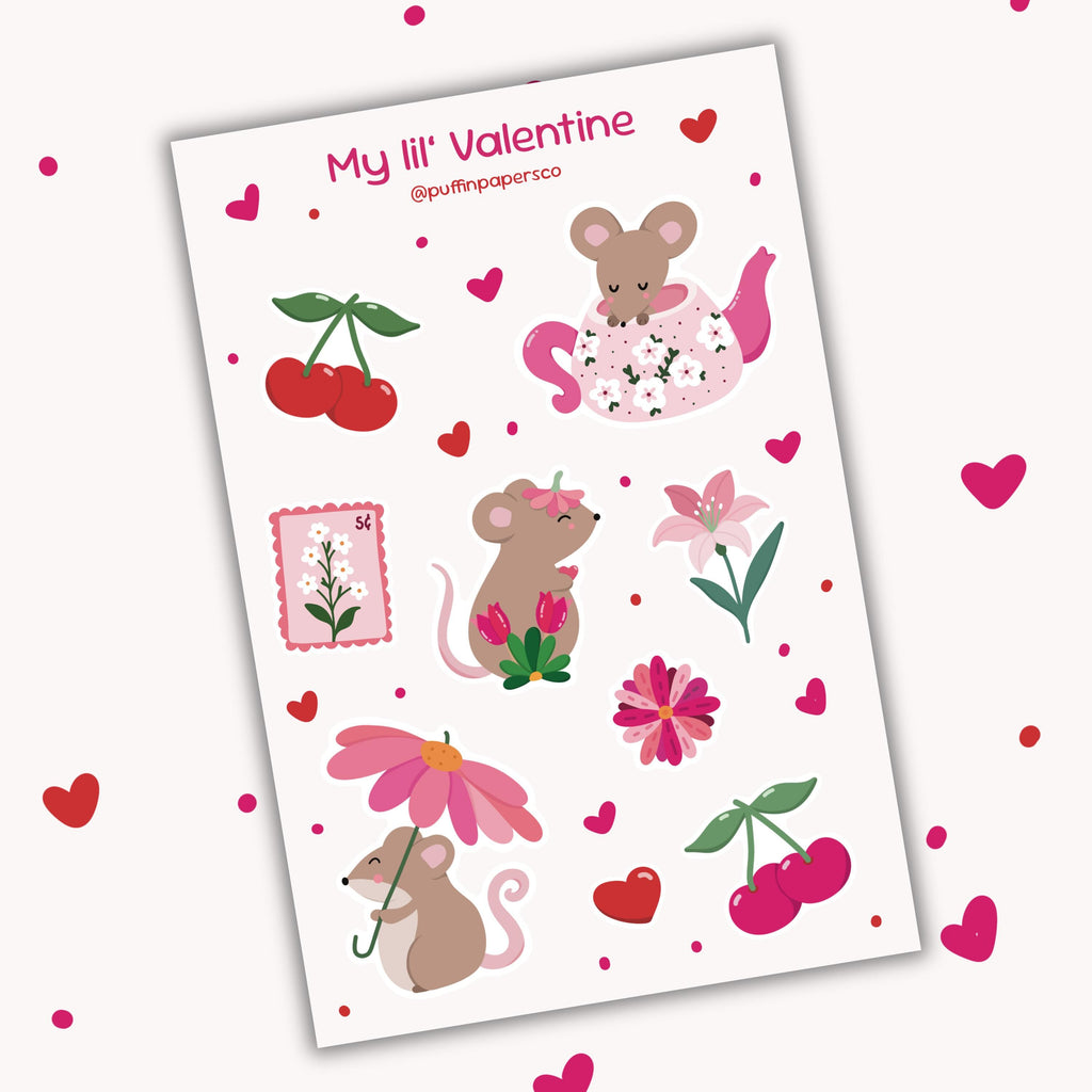 My Lil' Valentine Sticker Sheet