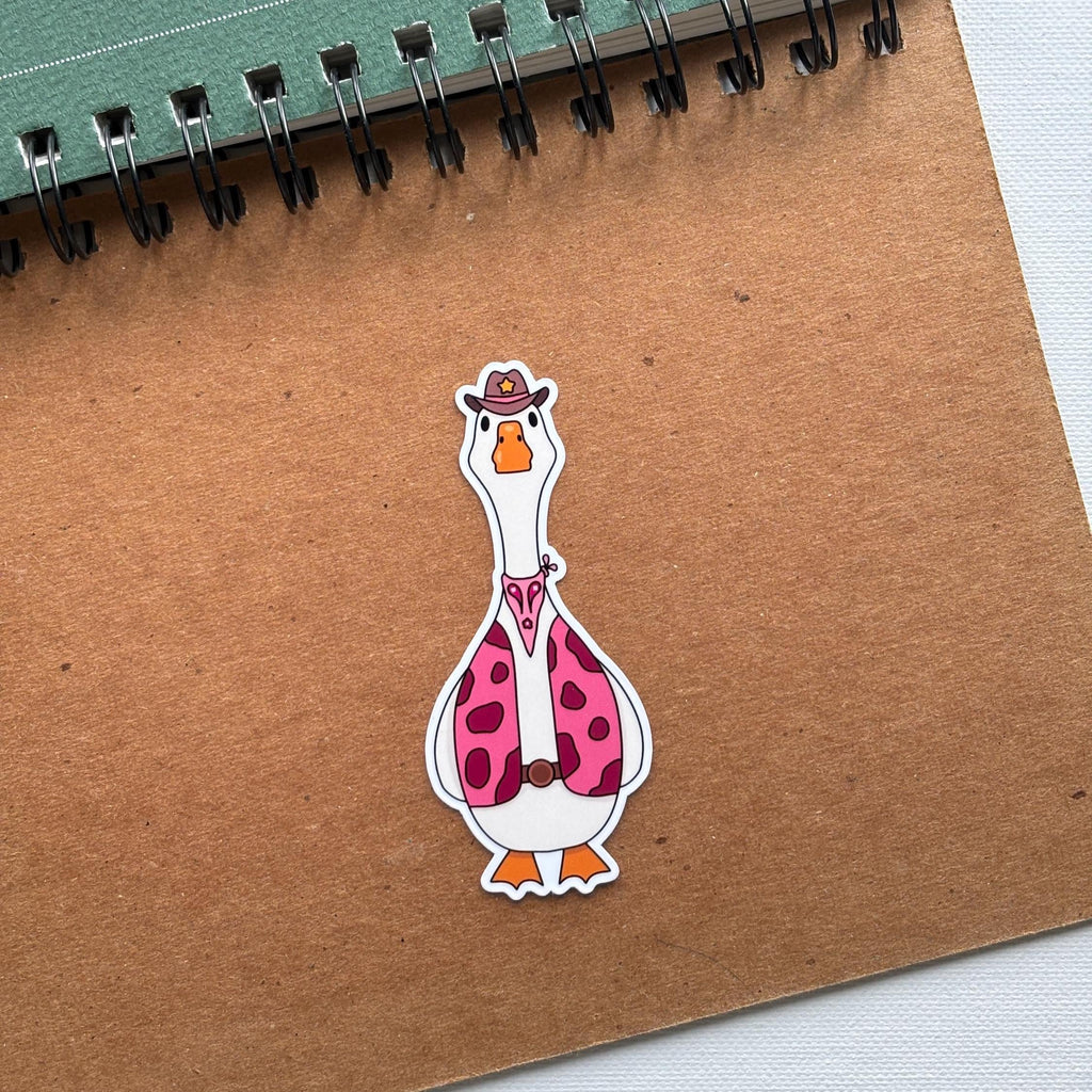 Cowboy Goose Vinyl Sticker