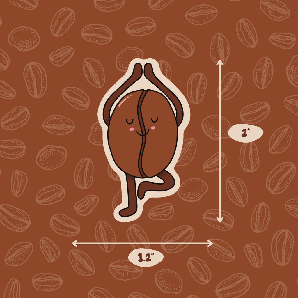 Coffee Beans Yoga Set Vinyl Sticker