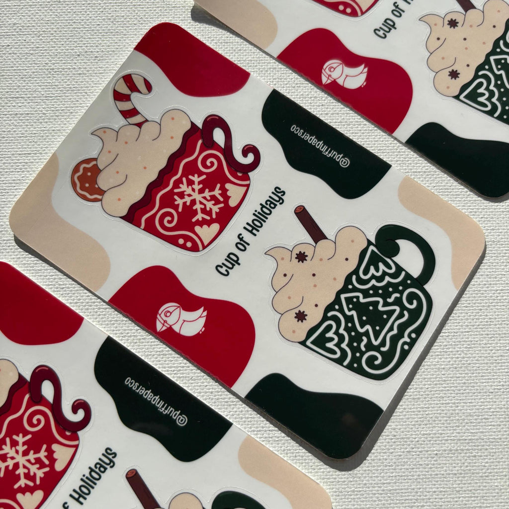 Christmas Coffee Sticker Set