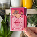 Cozy Sleeping Mouse in Matchbox Vinyl Sticker