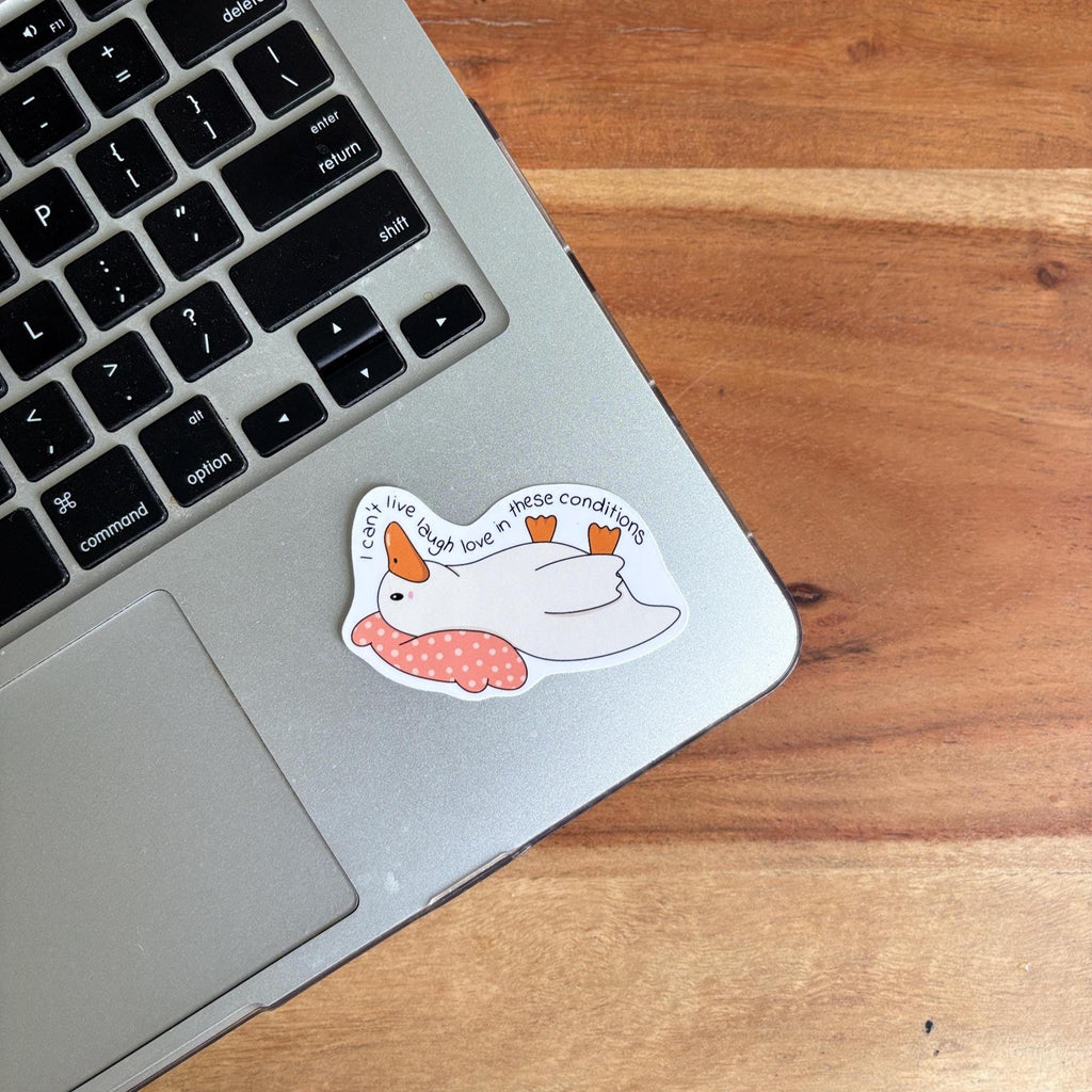 I Can’t Live Laugh Love in These Conditions Vinyl Sticker