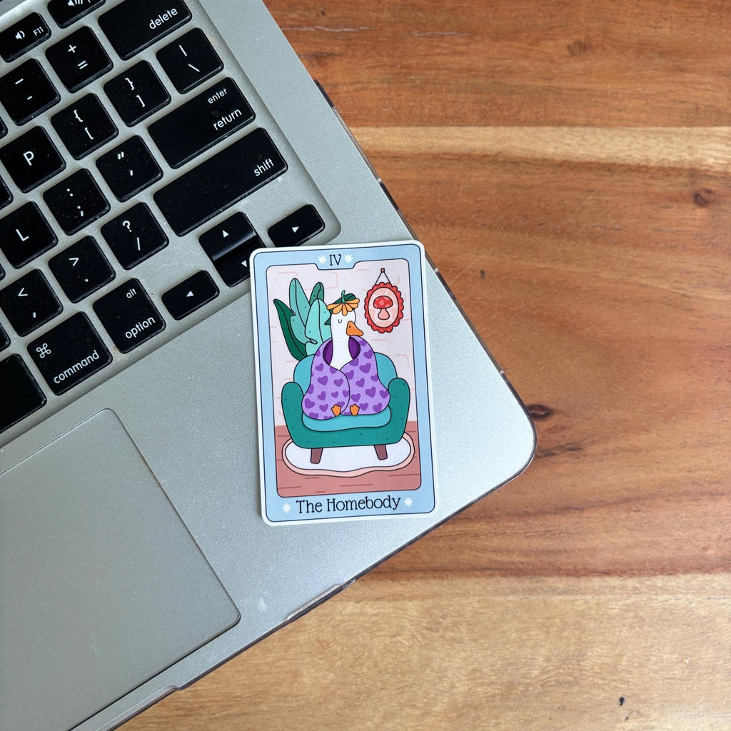 Homebody Tarot Card Vinyl Sticker