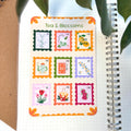Tea & Blossoms Stamp Stickers