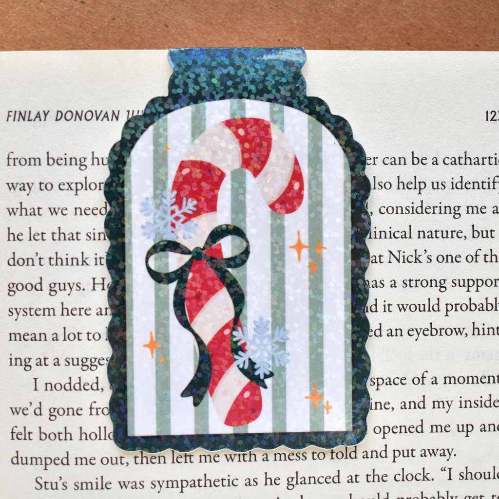 Candy Cane Magnetic Bookmark