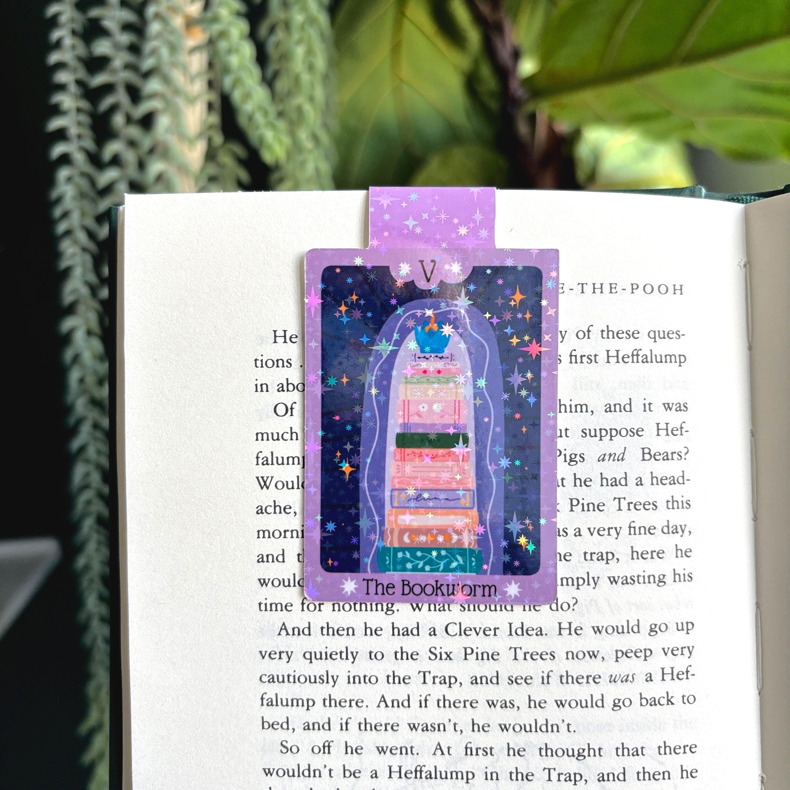 Bookworm Tarot Card Magnetic Bookmark