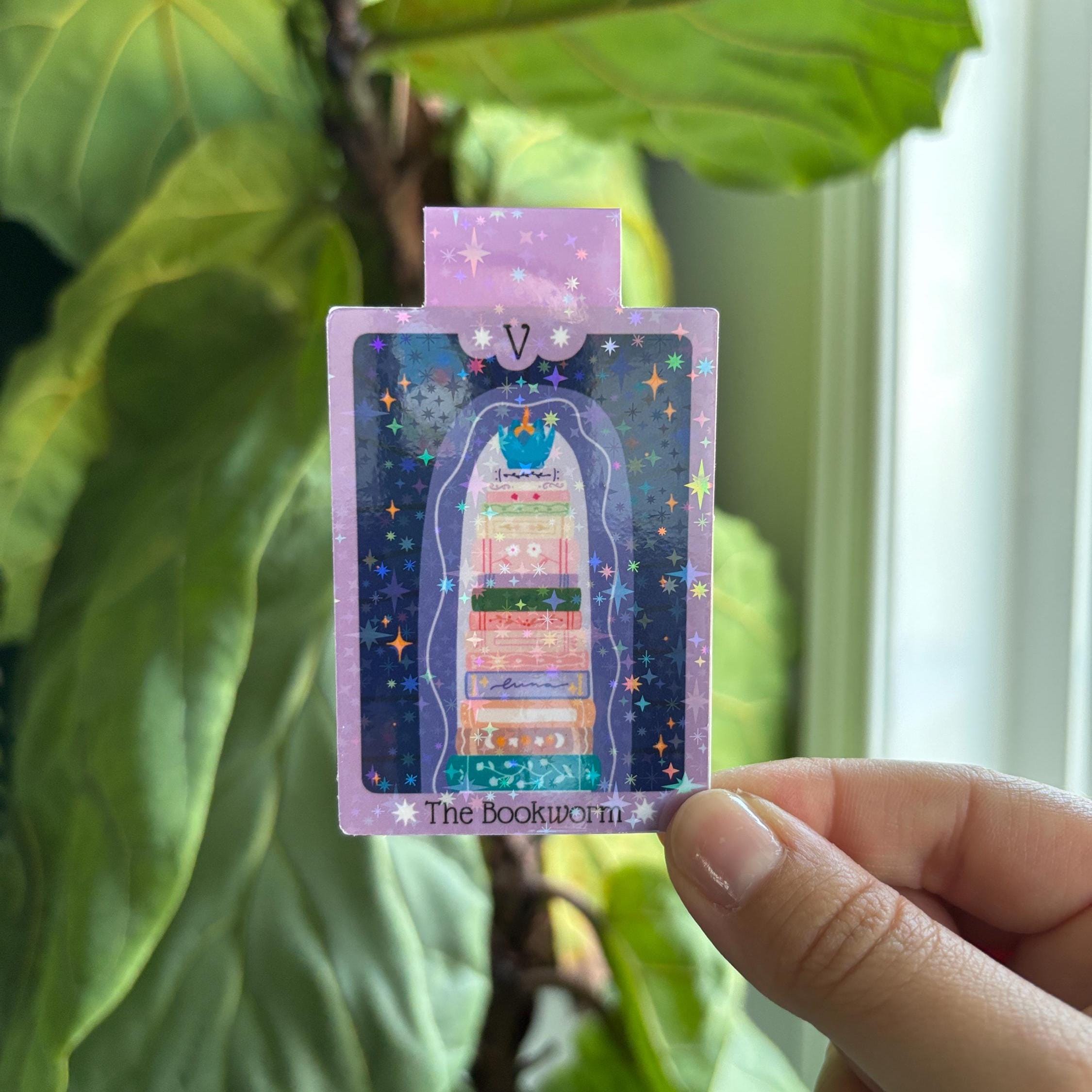 Bookworm Tarot Card Magnetic Bookmark