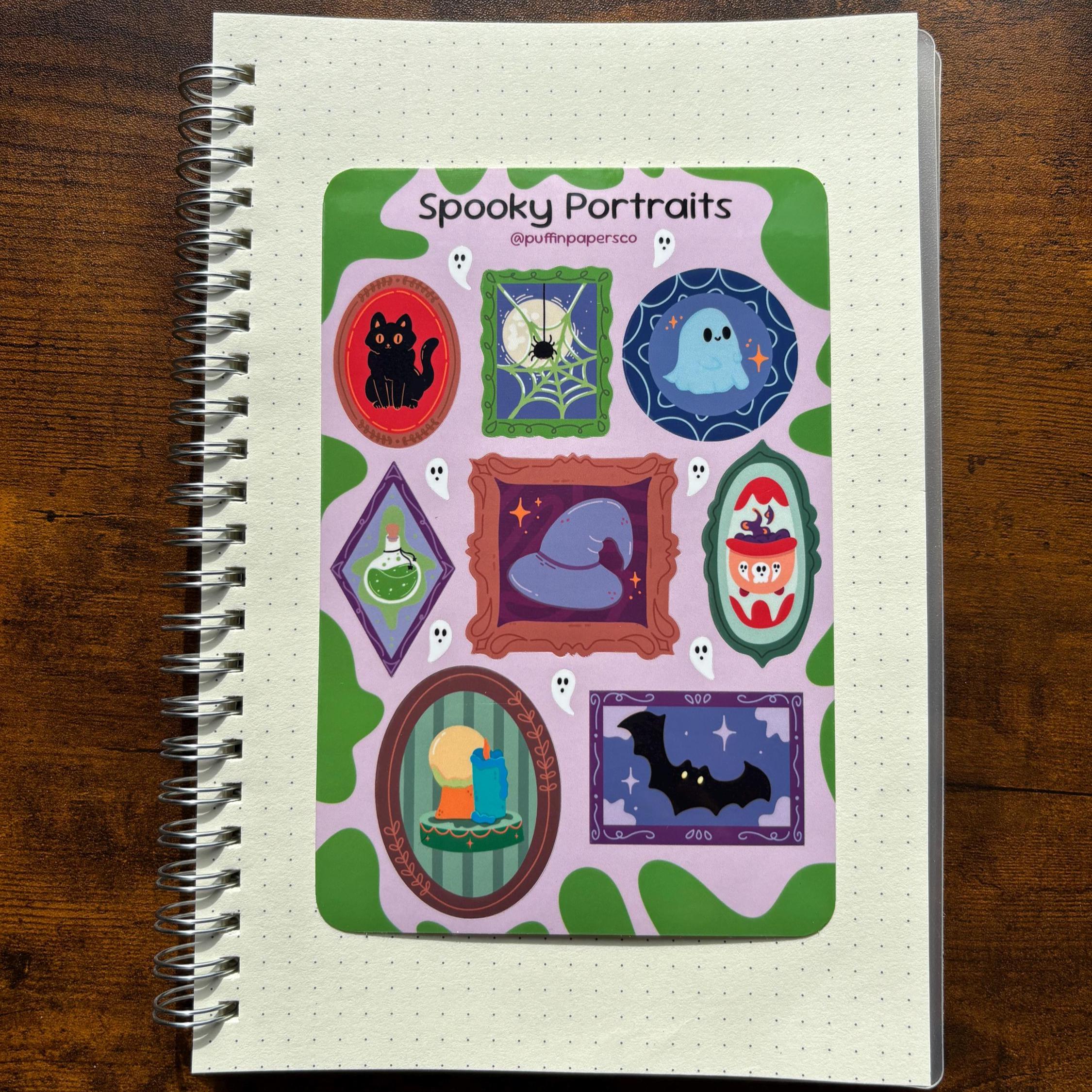 Spooky Portraits Sticker Sheet