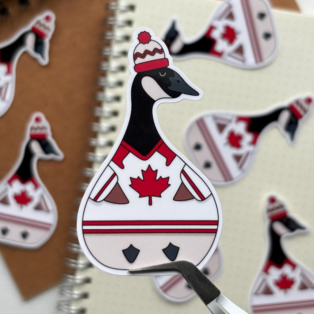 Canadian Hockey Goose Vinyl Sticker