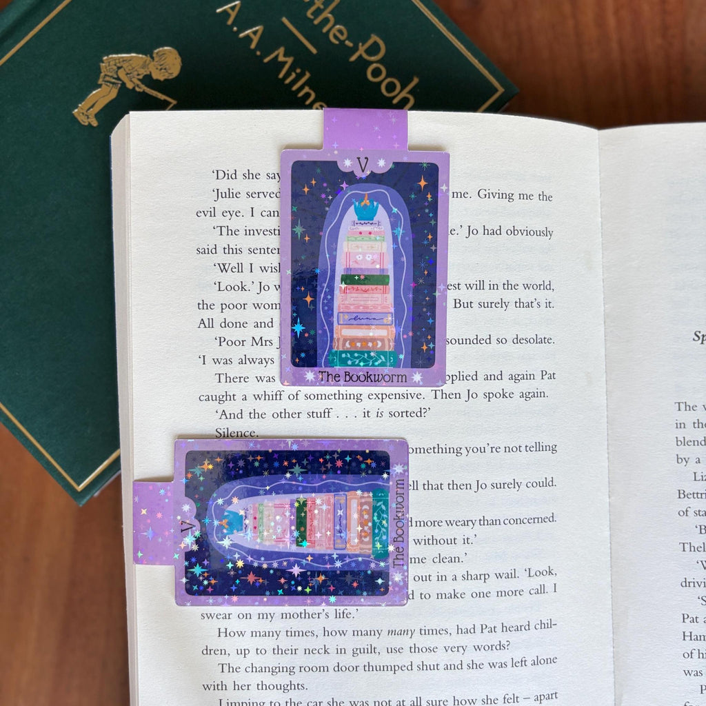 Bookworm Tarot Card Magnetic Bookmark