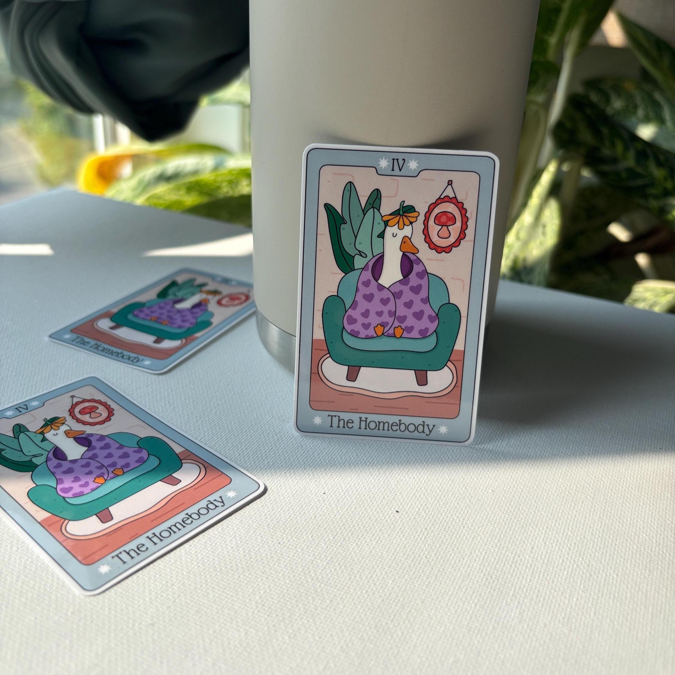 Homebody Tarot Card Vinyl Sticker