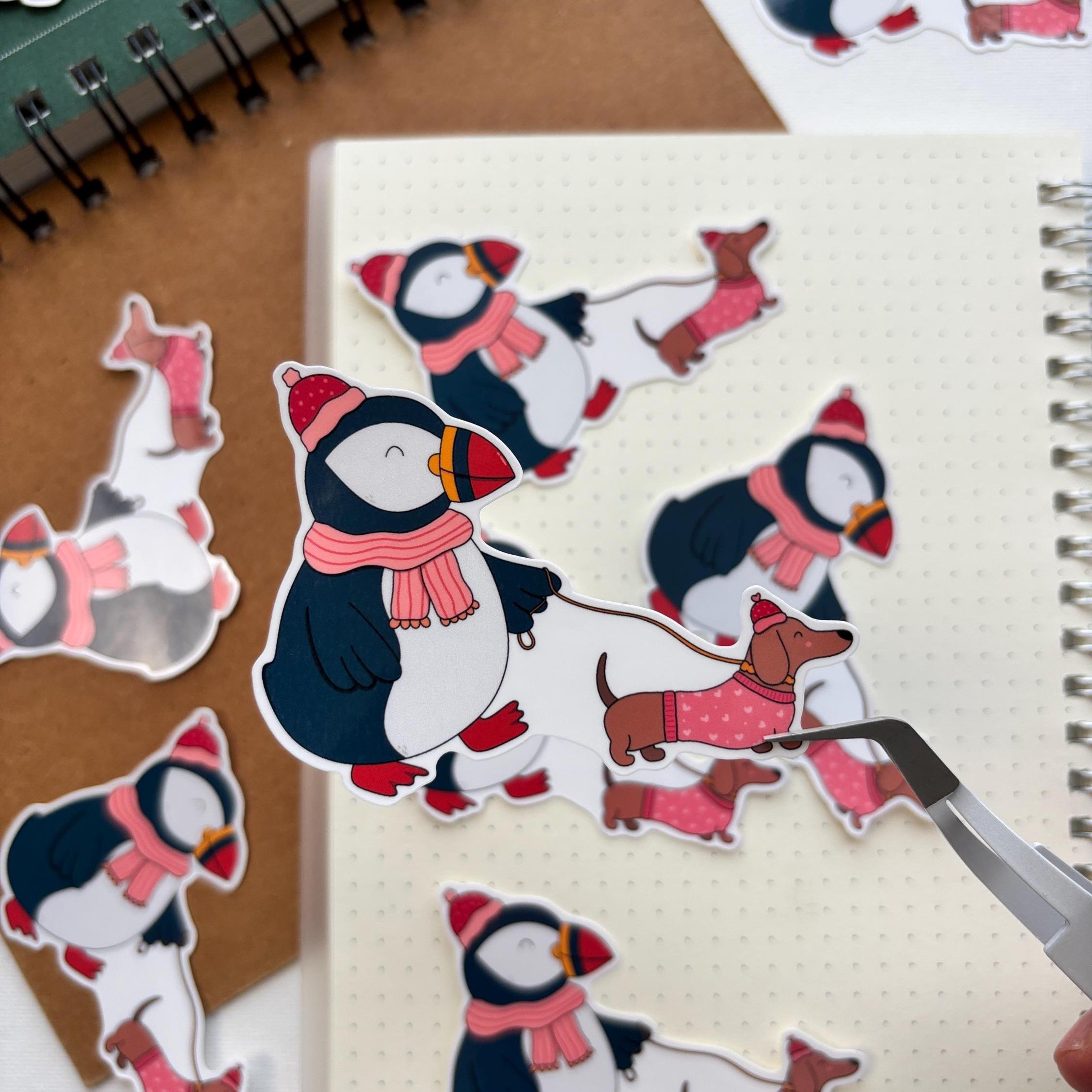 Puffin & Daschhund Vinyl Sticker