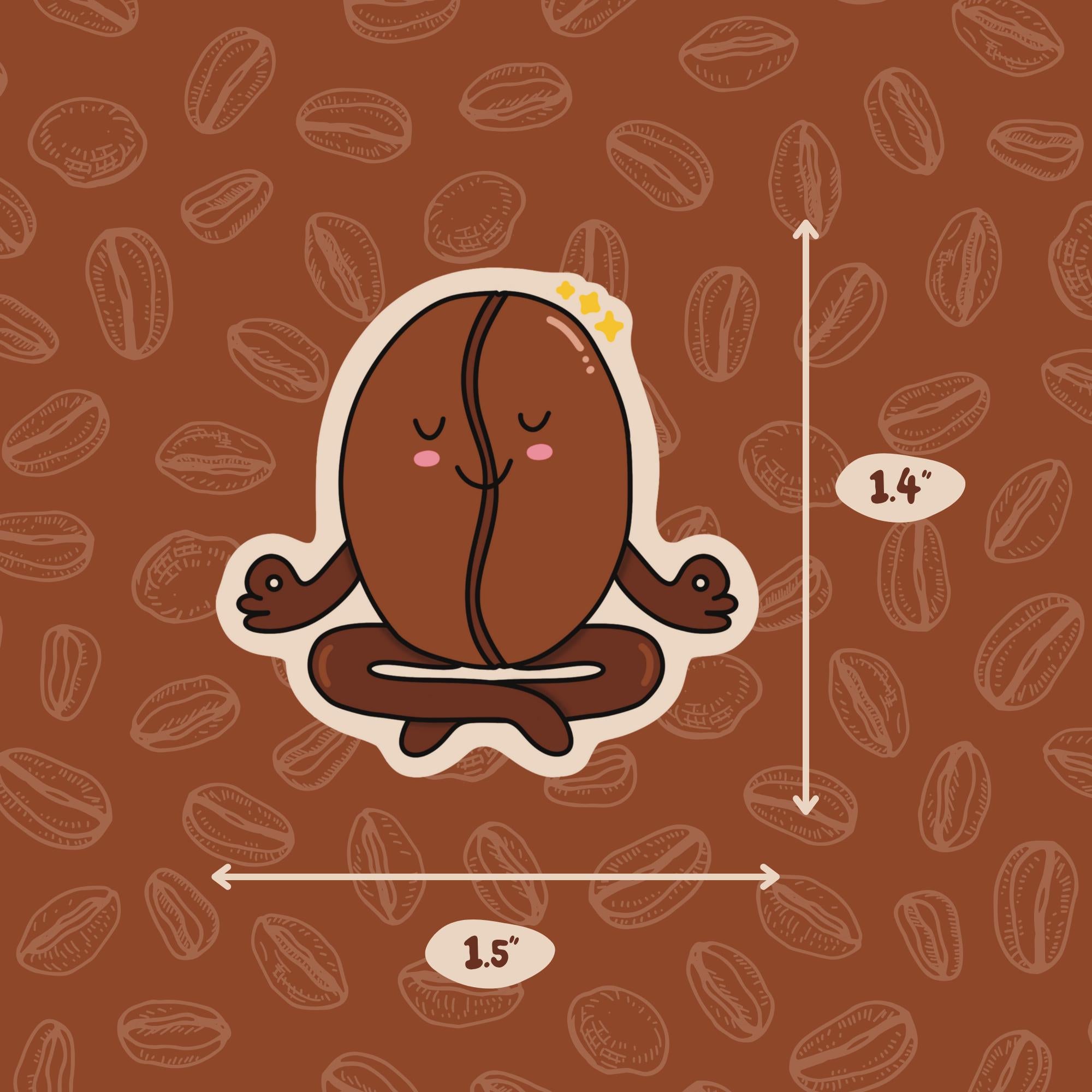 Coffee Beans Yoga Set Vinyl Sticker