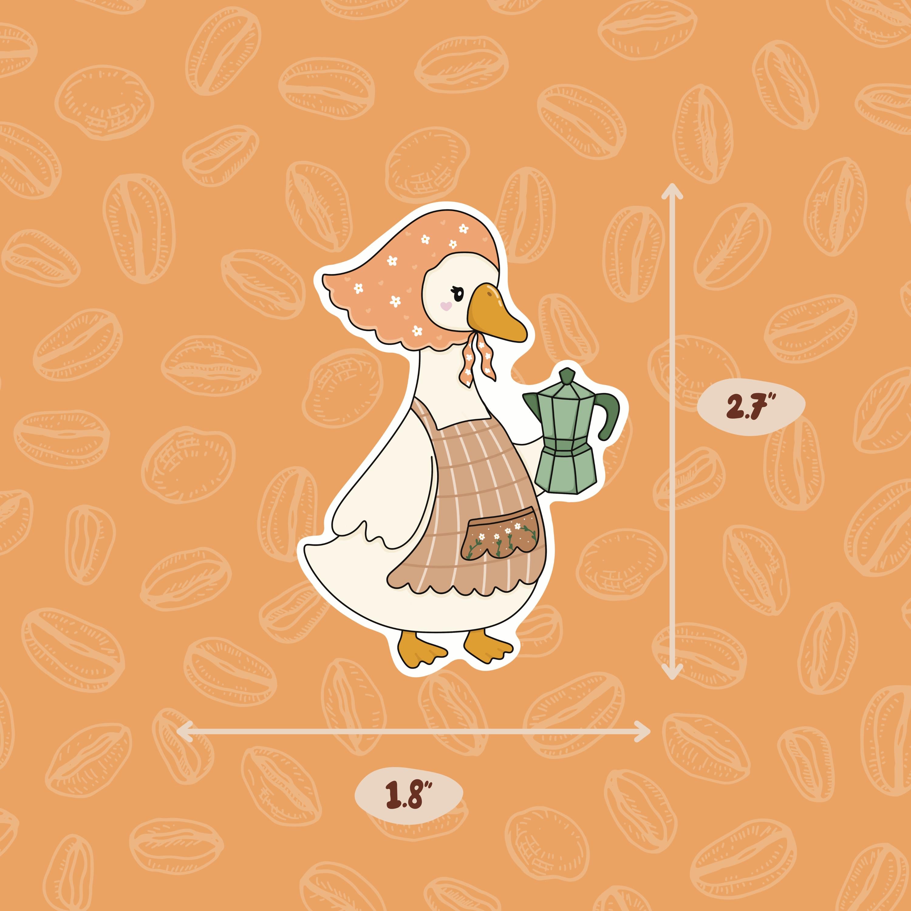 Coffee Goose Vinyl Sticker