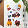 Bear's Cozy Nook Sticker Sheet