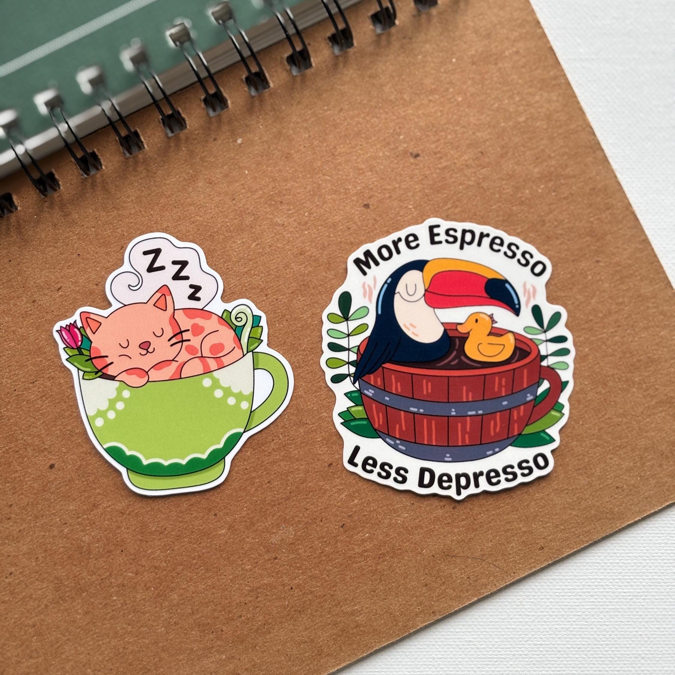 Sleepy Cat Vinyl Sticker