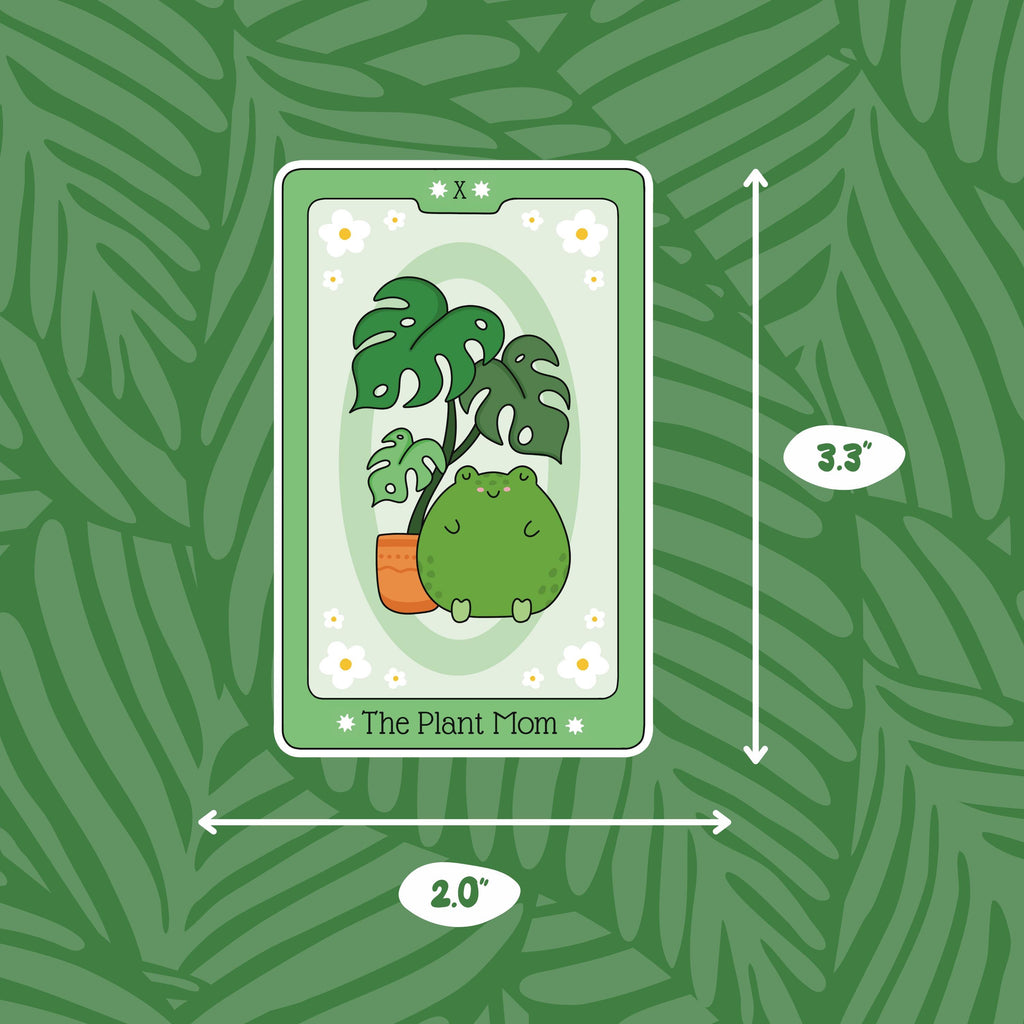 Plant Mom Tarot Card Vinyl Sticker