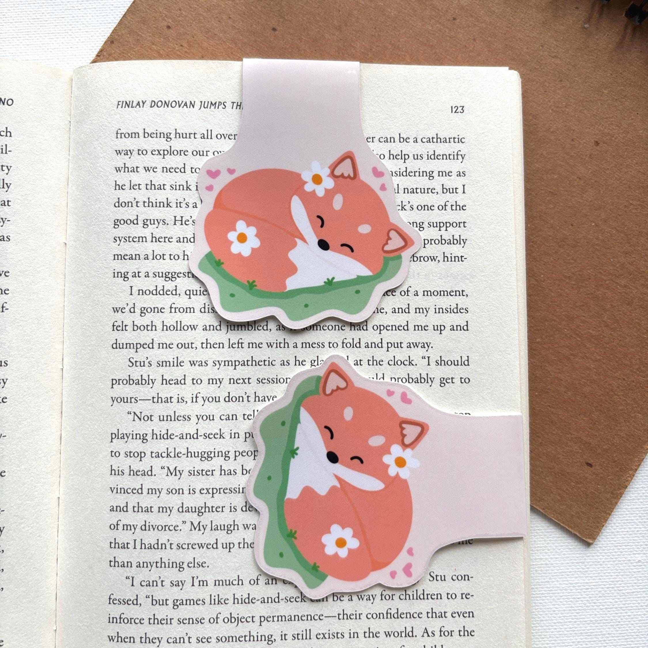 Sleepy Fox Magnetic Bookmark