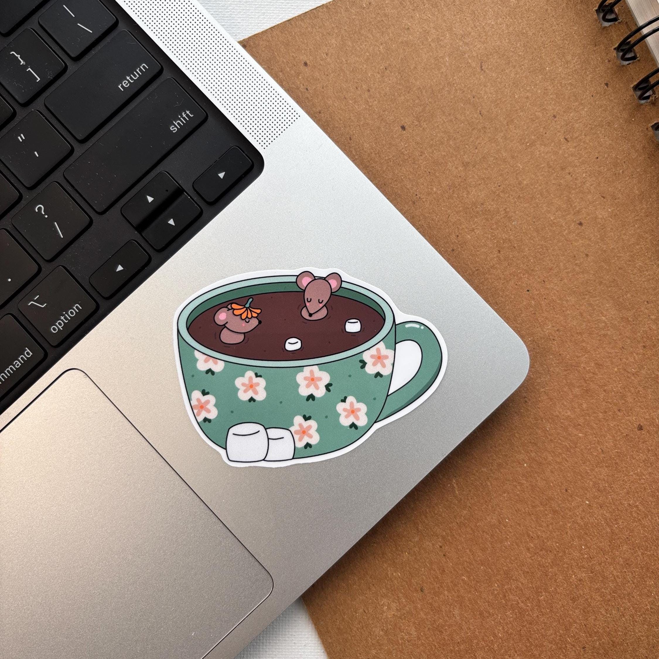 Hot Chocolate Mouse Vinyl Sticker