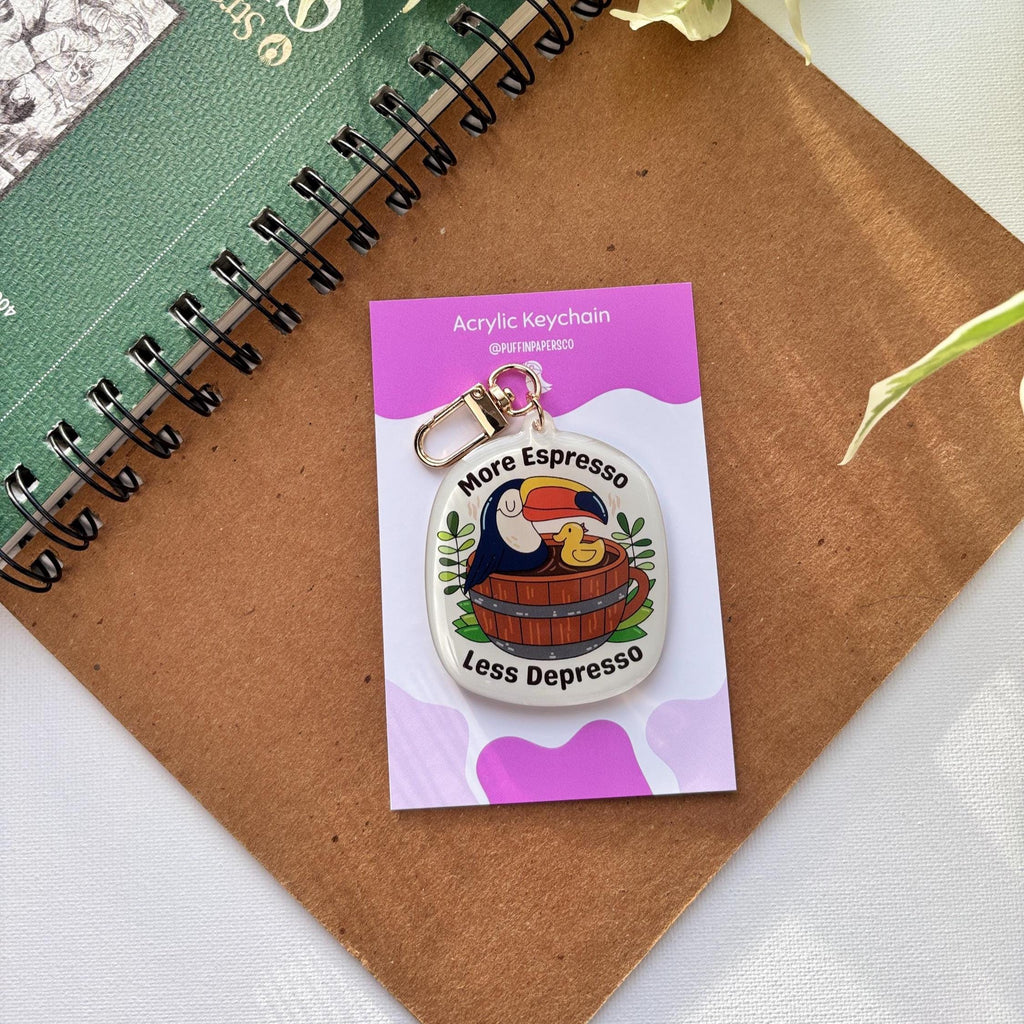 More Espresso Less Depresso Acrylic Keychain