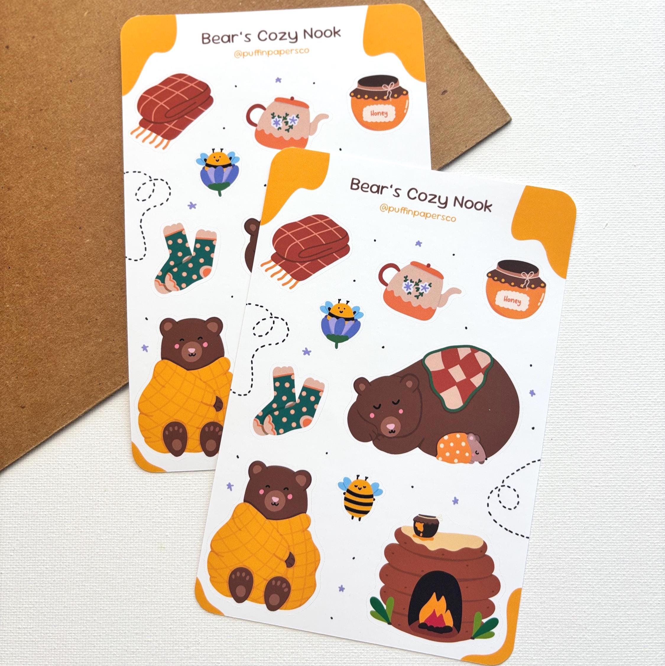 Bear's Cozy Nook Sticker Sheet