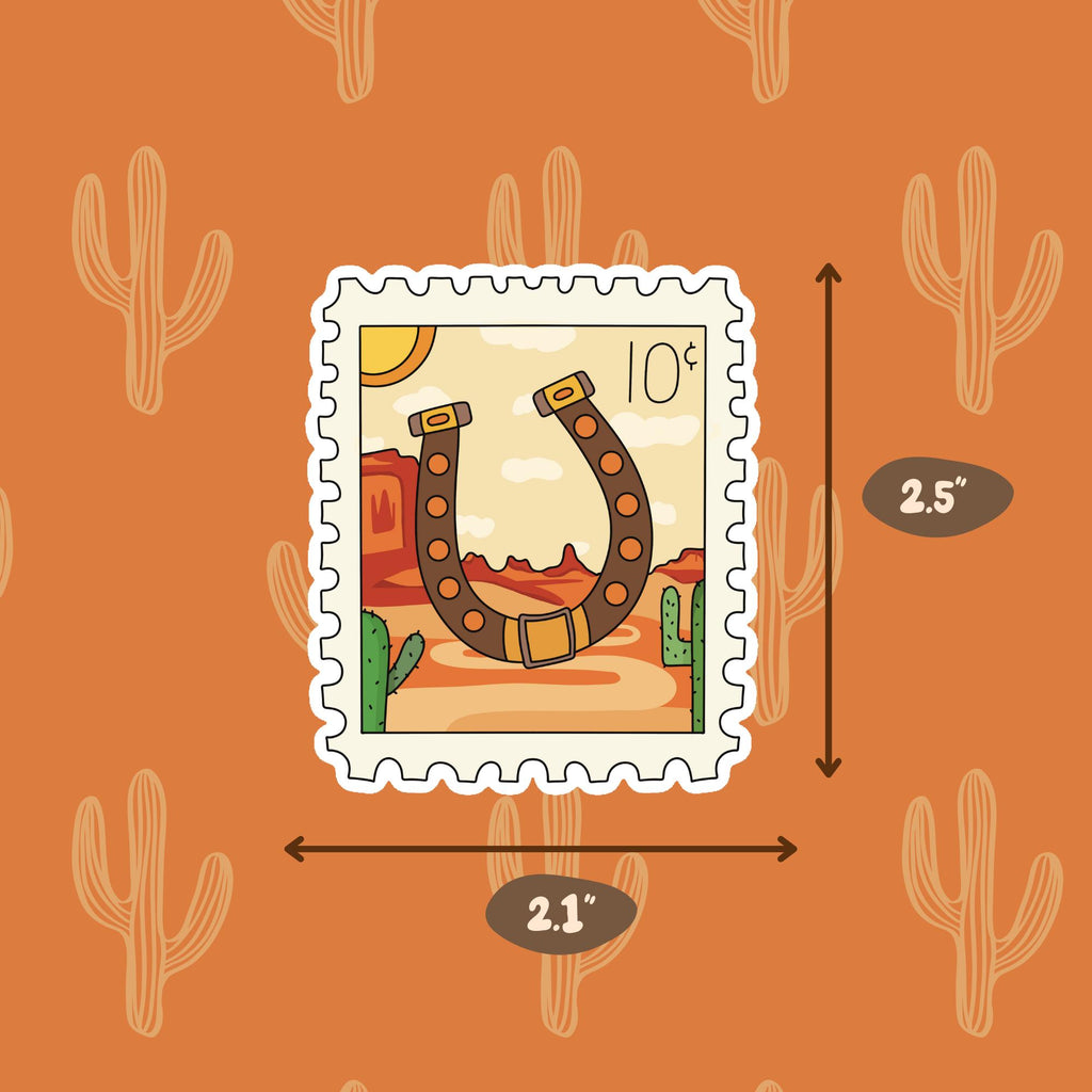 Western Stamp Vinyl Sticker