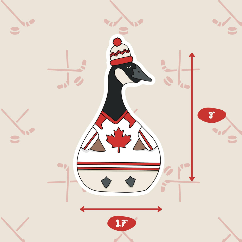 Canadian Hockey Goose Vinyl Sticker