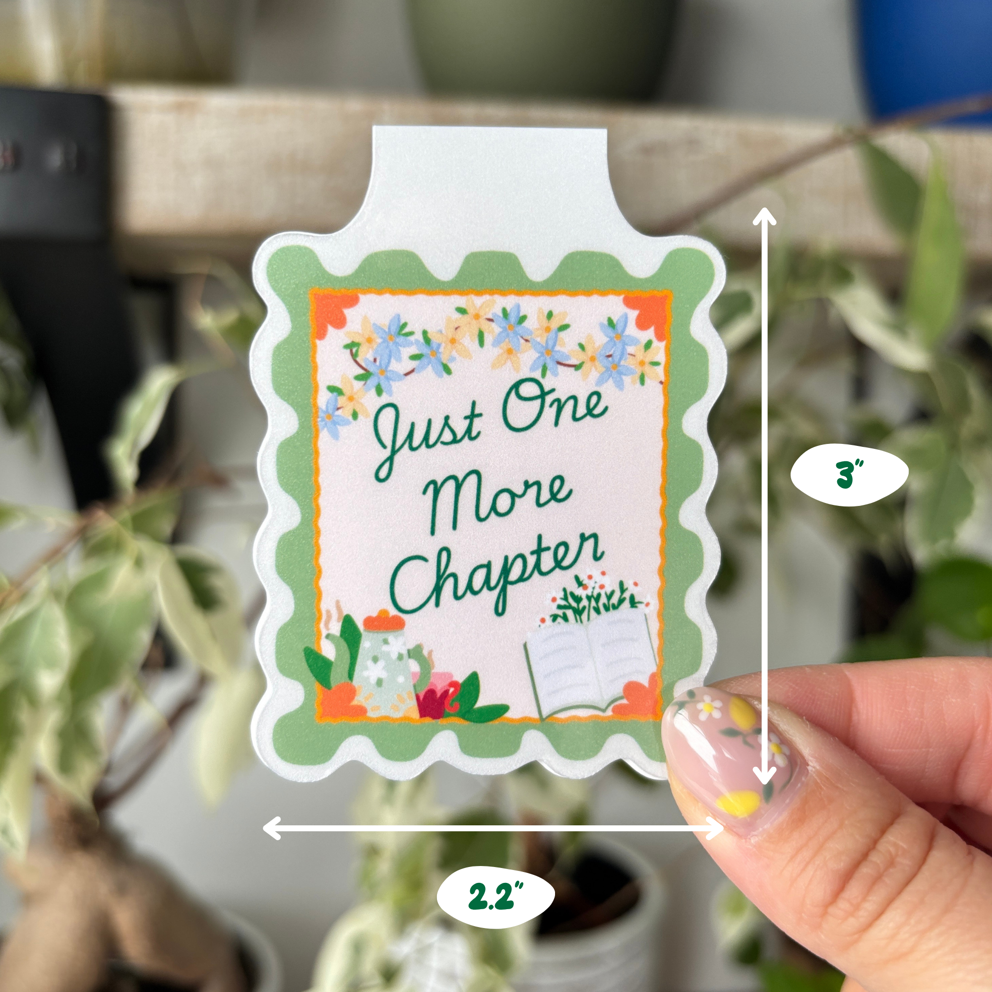 Just One More Chapter Stamp Magnetic Bookmark